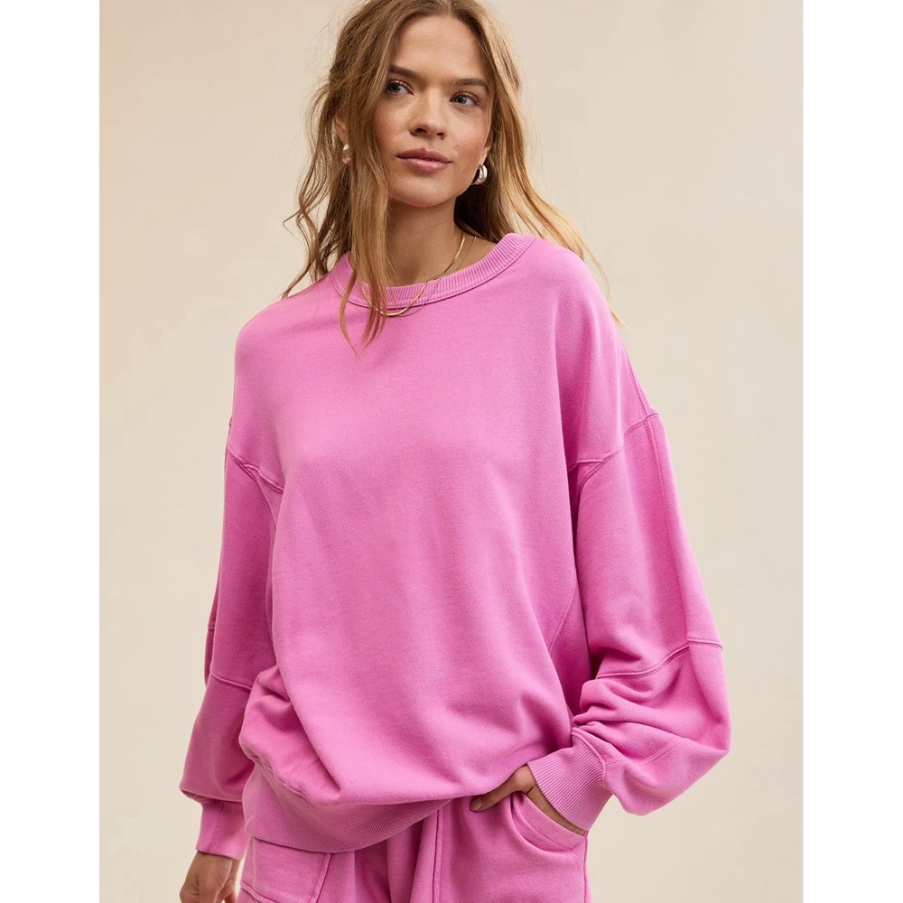 NWT Aerie Go-To Sweatshirt Sz XL Crewneck Pullover Oversized Comfy Lounge $60